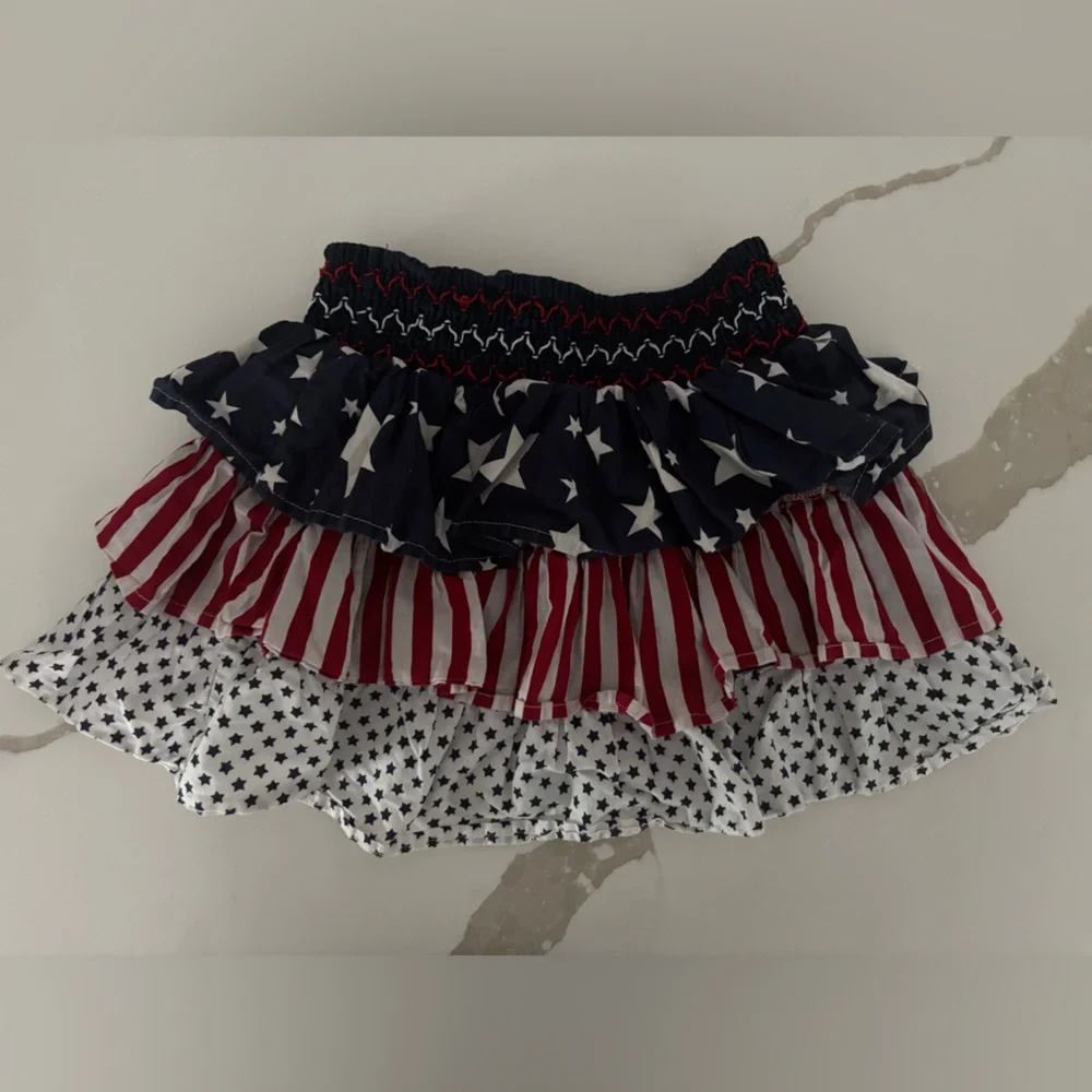 4th of July Ruffled Skirt Children’s Place Size 5 6 Stars Stripes Red White Blue - Picture 2 of 6